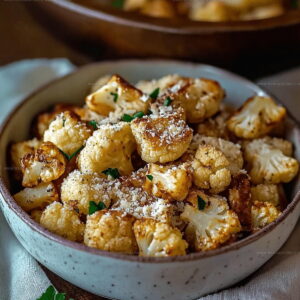 Roasted Garlic Parmesan Cauliflower Recipe
