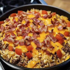 Bacon Cheeseburger Rice Casserole Recipe