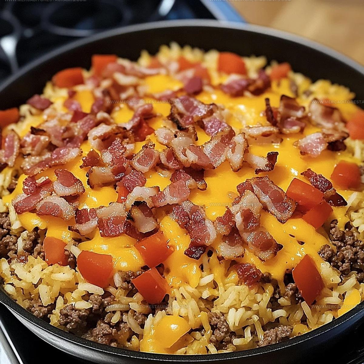 Bacon Cheeseburger Rice Casserole Recipe