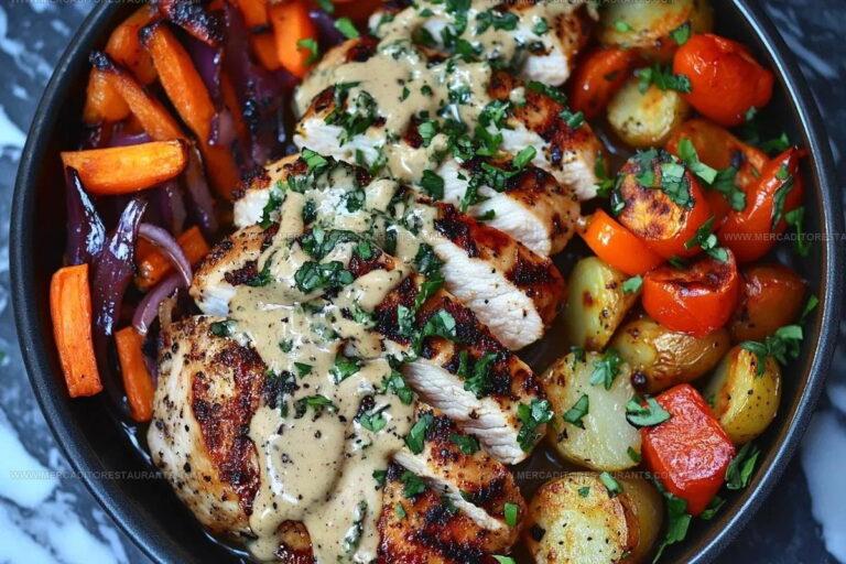 Honey Mustard Glazed Chicken With Roasted Vegetables Recipe