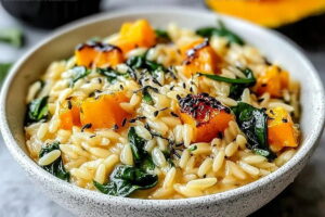 Creamy Orzo With Roasted Butternut Squash Recipe