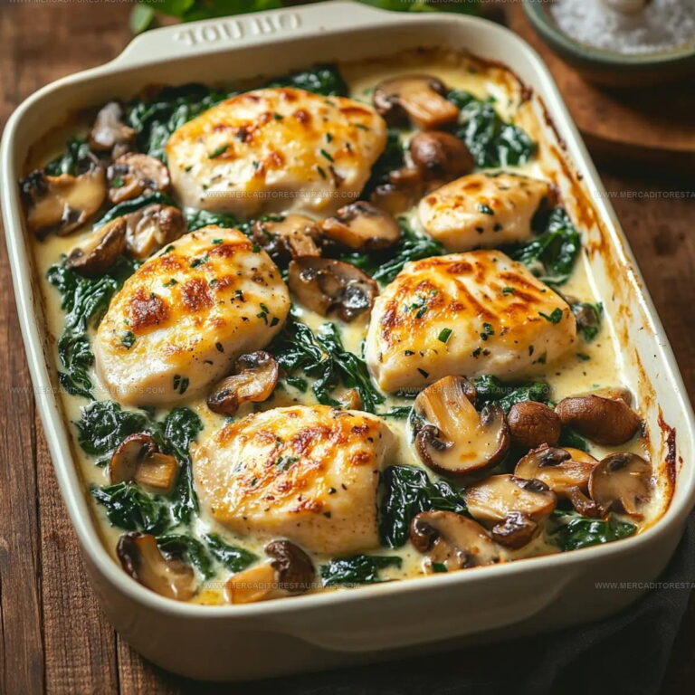 Savory Chicken Spinach Mushroom Bake Recipe