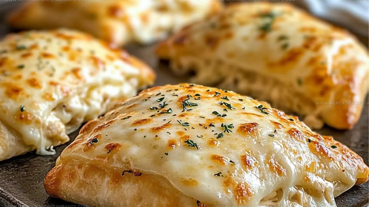Golden-Crust Chicken Alfredo Calzones Recipe