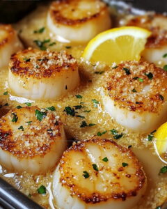 Breadcrumb-Crowned Garlic Butter Scallops Recipe