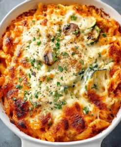 Baked Pasta Zucchini Mushrooms Recipe