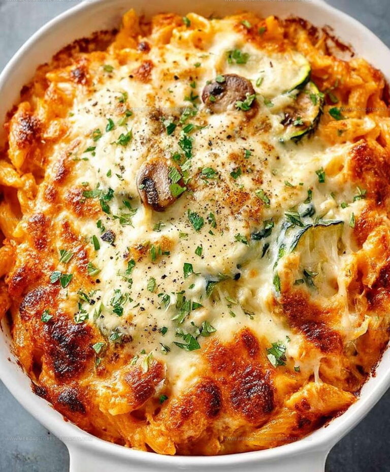 Baked Pasta Zucchini Mushrooms Recipe