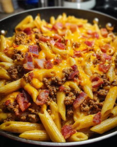 Bacon Loaded Cheeseburger Pasta Bake Recipe