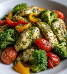 Sheet Pan Pesto Chicken And Veggies Recipe