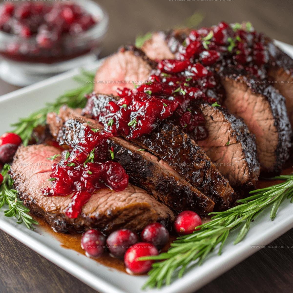 Tangy Cranberry Balsamic Roast Beef Recipe