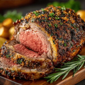 Garlic-Herb Crusted Prime Rib Roast Recipe