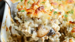 One-Dish Chicken Mushroom Rice Casserole Recipe