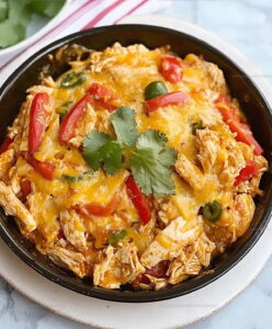 Fajita Seasoned Chicken Tortilla Casserole Recipe