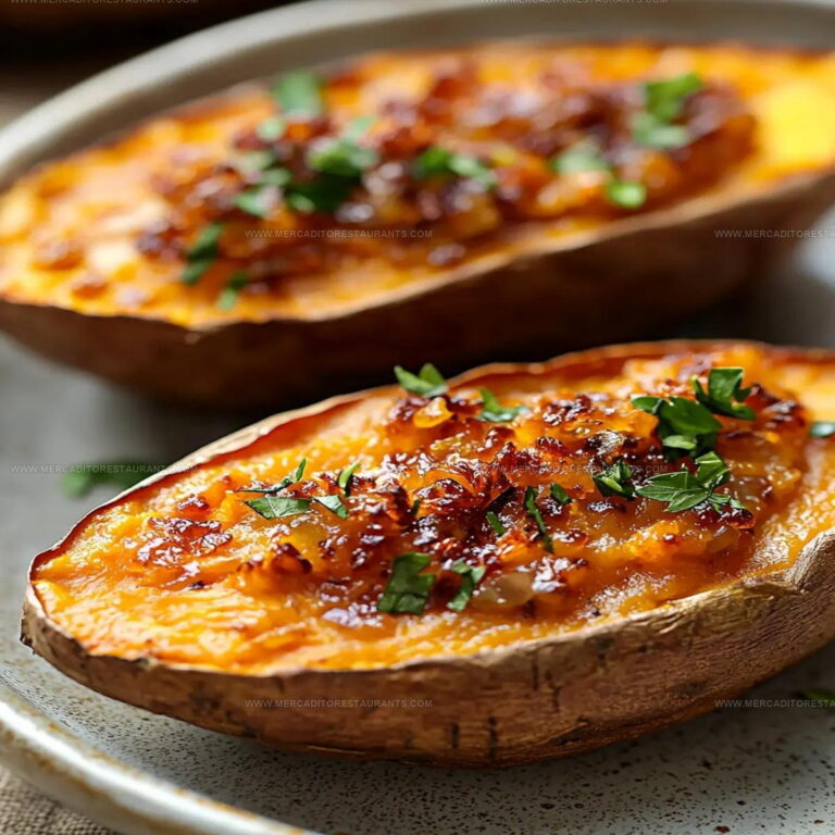 Creamy Twice Baked Sweet Potatoes Recipe