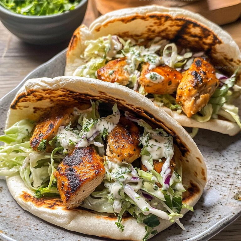 Sheet Pan Chicken Pitas with Herbed Ranch Slaw Recipe