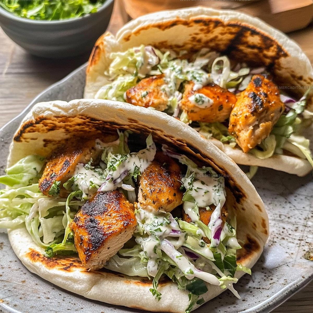 Sheet Pan Chicken Pitas with Herbed Ranch Slaw Recipe