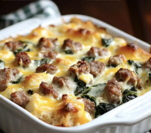 Sausage Spinach Breakfast Casserole Recipe