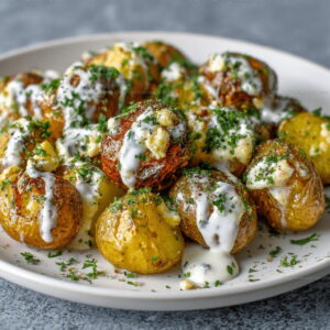 Roasted Potatoes In Melted Goat Cheese Recipe