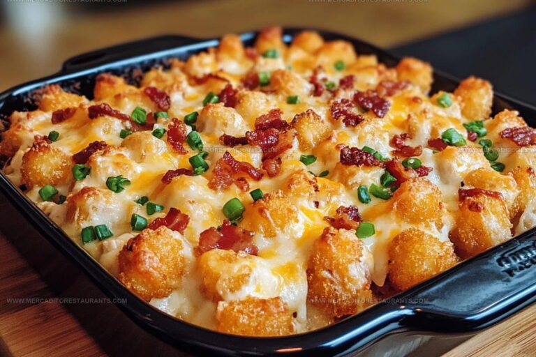 Family-Size Chicken Bacon Ranch Tot Casserole Recipe