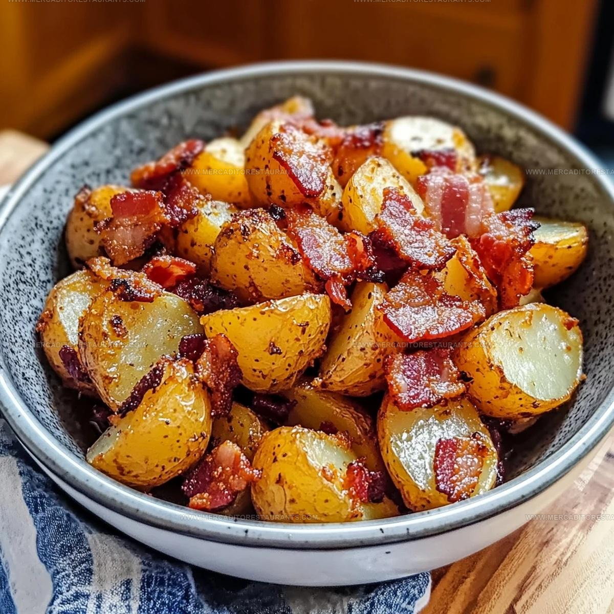 Crispy Bacon Honey Roasted Potatoes Recipe