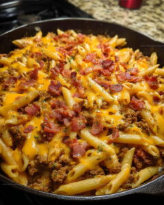Bacon-Loaded Cheeseburger Pasta Bake Recipe