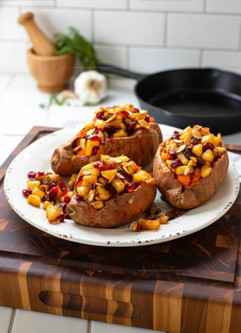 Cranberry Apple Twice-Baked Sweet Potatoes Recipe