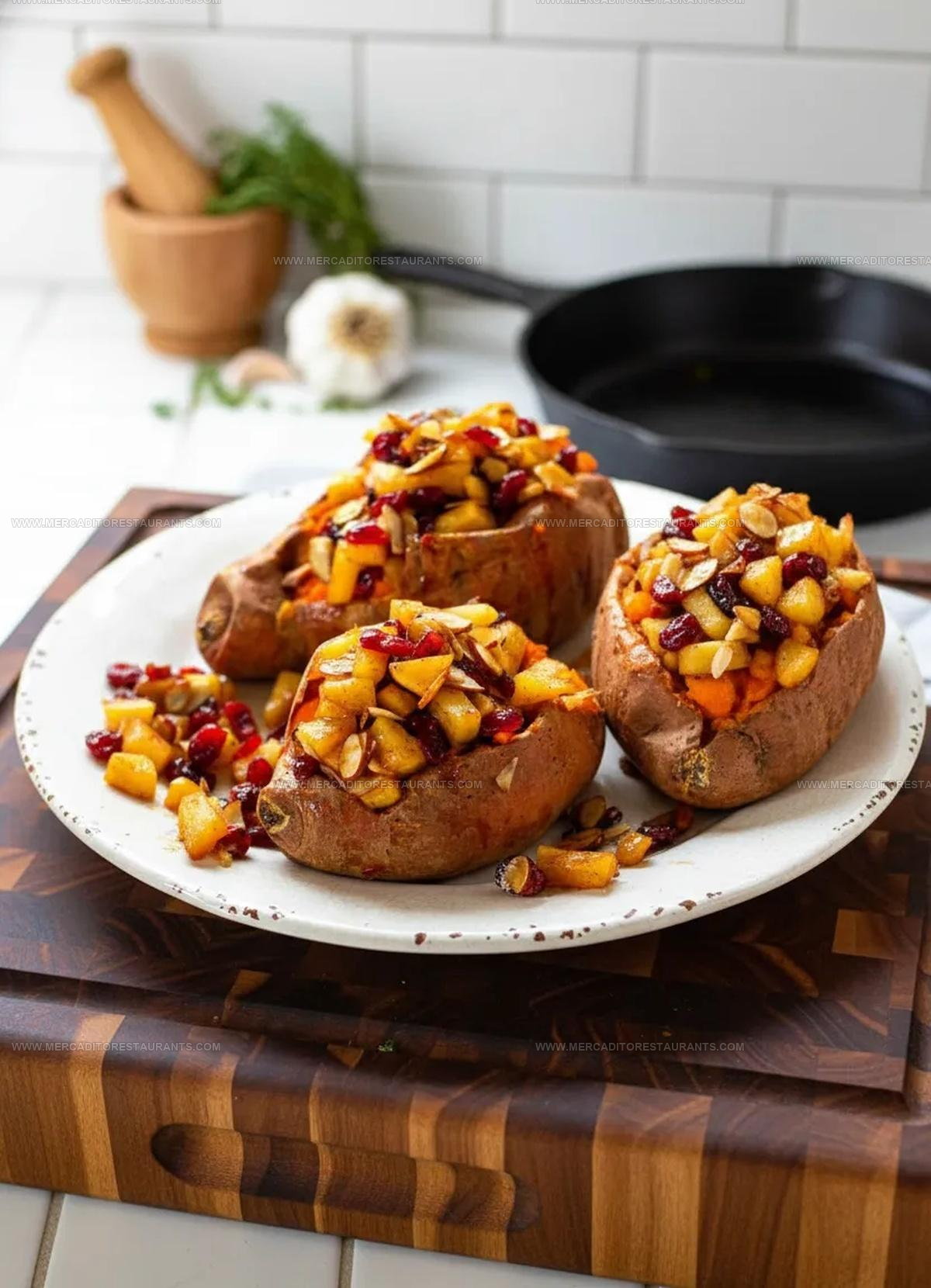 Cranberry Apple Twice-Baked Sweet Potatoes Recipe