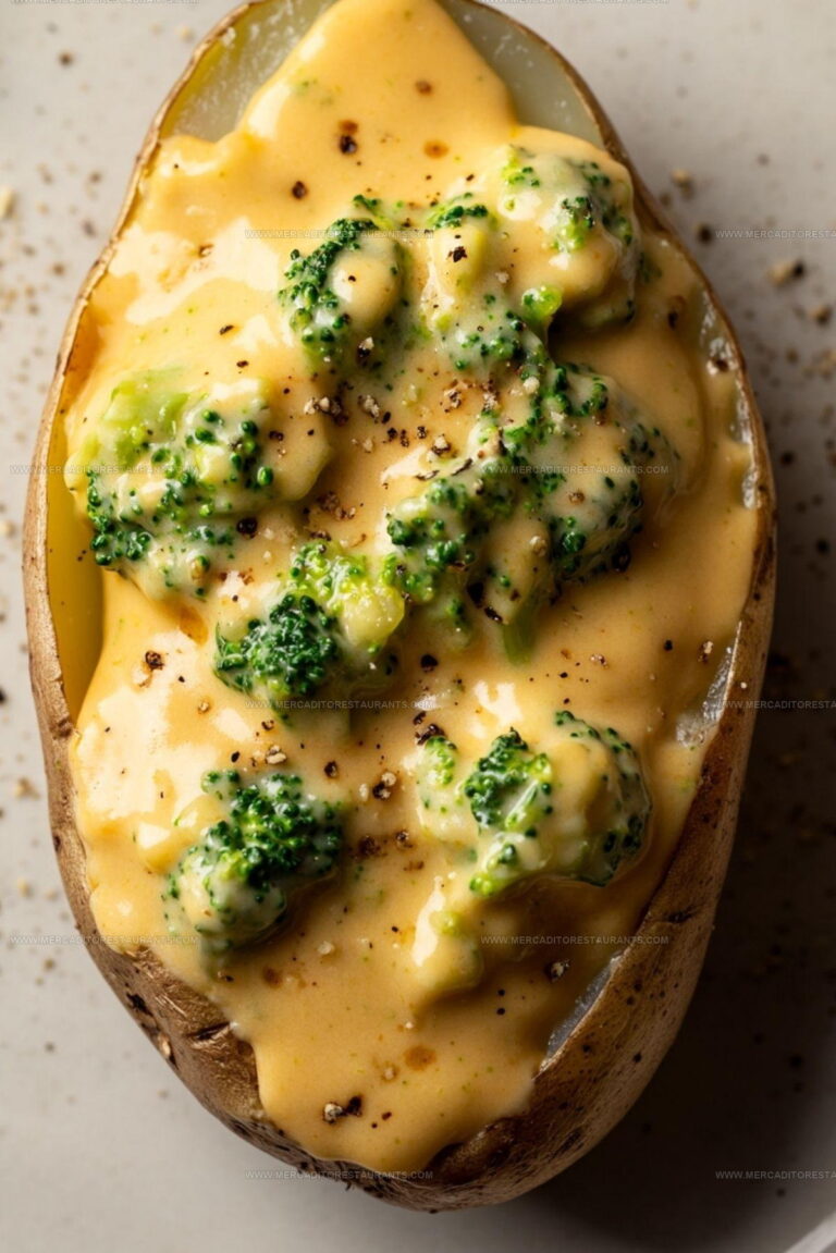 Baked Potatoes with Broccoli Cheese Sauce Recipe