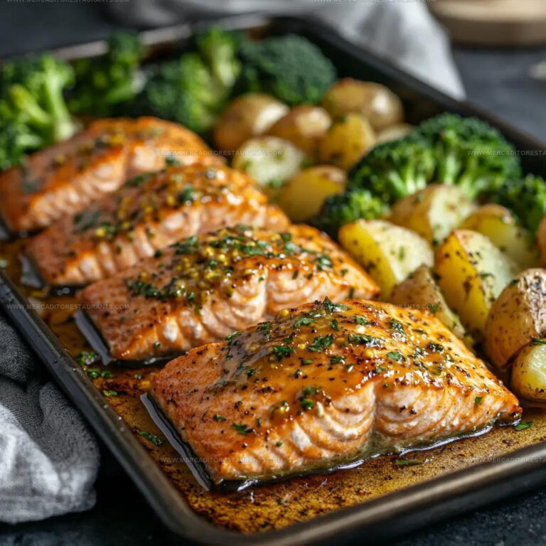 Sheet Pan Honey Mustard Salmon With Potatoes Recipe