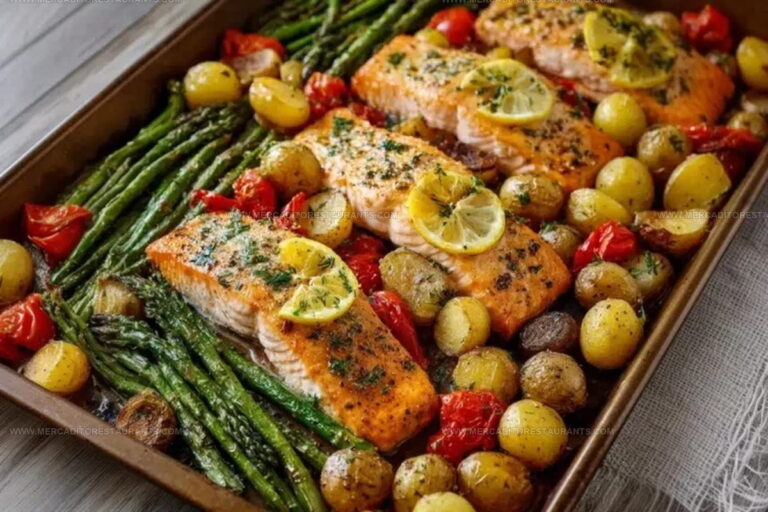 Sheet Pan Salmon and Veggie Potatoes Recipe