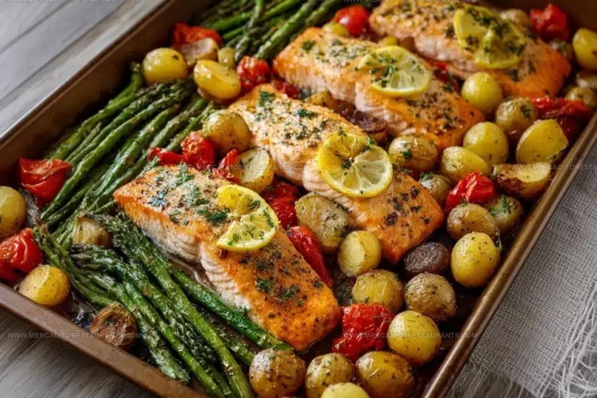 Sheet Pan Salmon and Veggie Potatoes Recipe