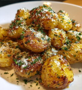 Roasted Garlic Butter Parmesan Potatoes Recipe