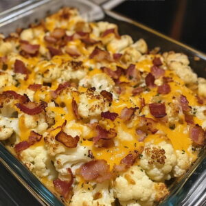 Bacon Ranch Loaded Cauliflower Bake Recipe