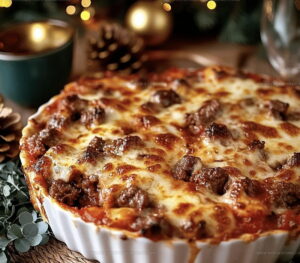 Meaty Pizza Casserole Recipe
