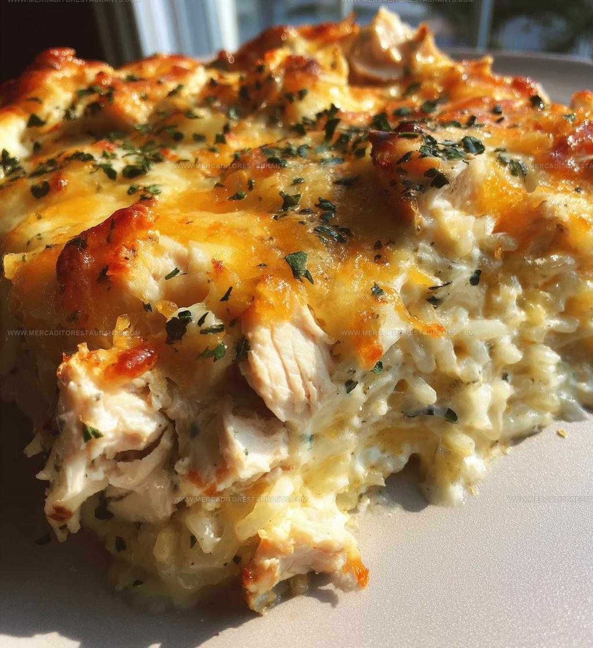 Cheesy Garlic Chicken And Rice Bake With Parmesan Recipe