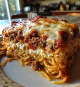 Rich Layered Million Dollar Spaghetti Casserole Recipe