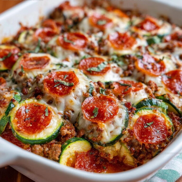 Pepperoni Style Zucchini Pizza Casserole Recipe