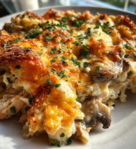 Classic Chicken Tetrazzini Pasta Bake Recipe