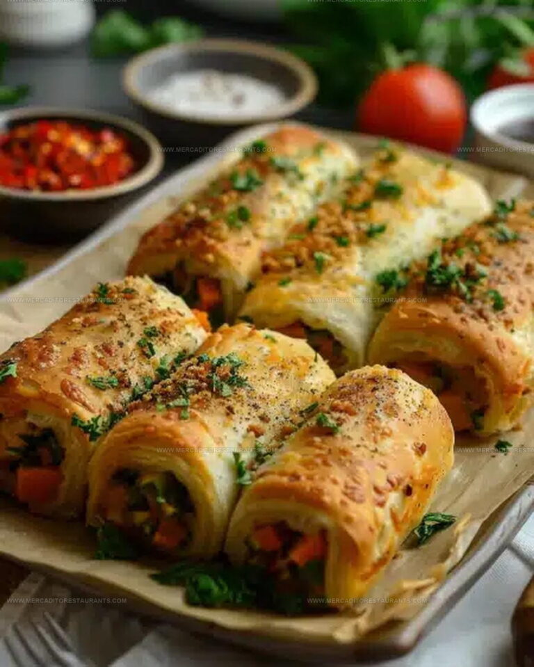 Baked Veggie Cheese Rolls Recipe