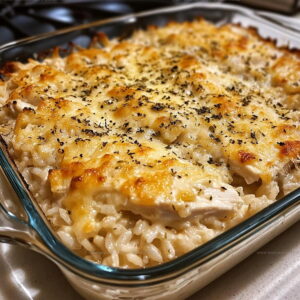 Garlic Butter Chicken And Rice Casserole Recipe