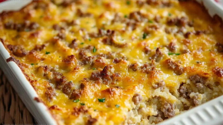 Crispy Sausage Hash Brown Breakfast Casserole Recipe