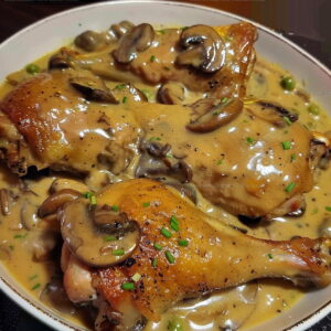 Baked Legs with Cream of Mushroom Recipe