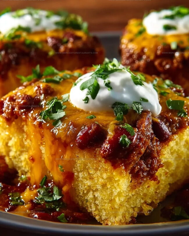 Chili Cornbread Bake Steps