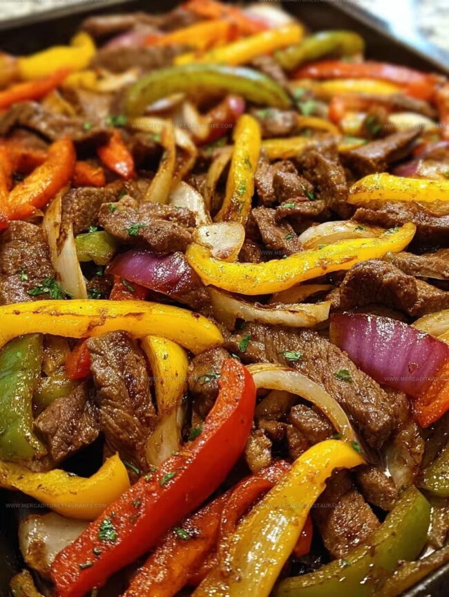 Steps for Making Sheet Pan Beef Fajitas