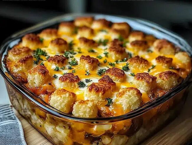 Approach to Layering a Crispy Shepherd’s Pie Tater Tot Casserole