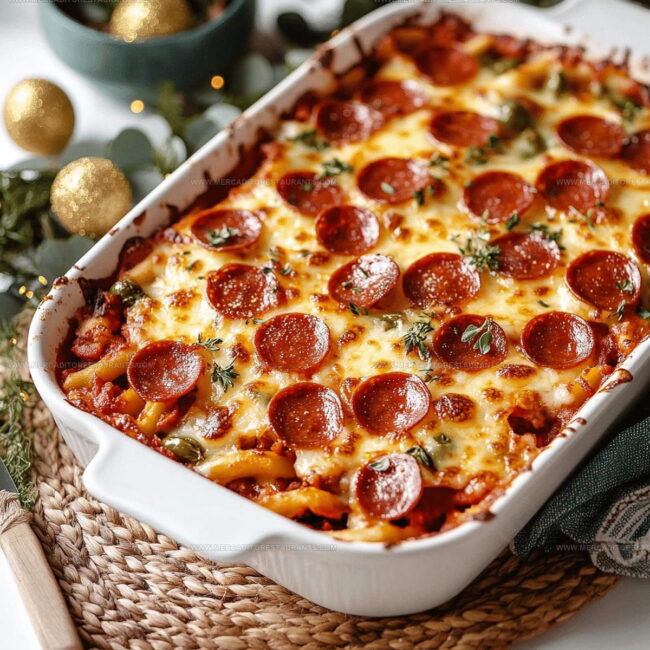 Highlights of Pepperoni Pizza Casserole