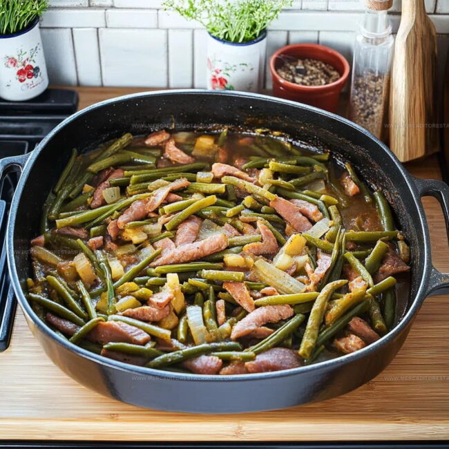 Highlights of Green Bean Casserole with Beef