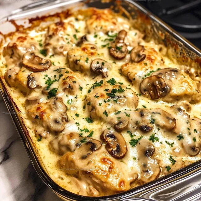 Easy Way to Prepare Creamy Chicken and Mushroom Bake