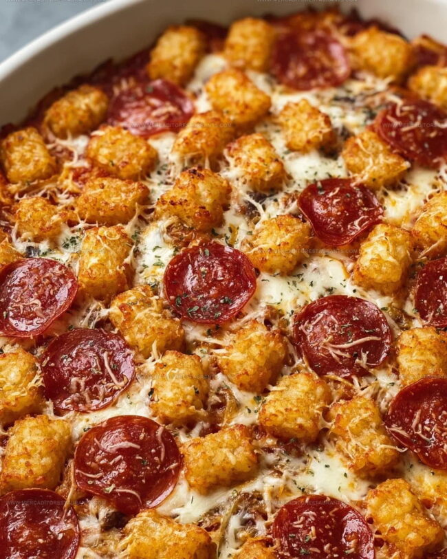 Standout Features Of Pepperoni Pizza Tater Tot Casserole