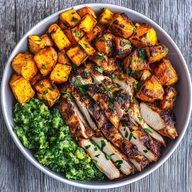 Cooking Method for BBQ Chicken Sweet Potato Bowls