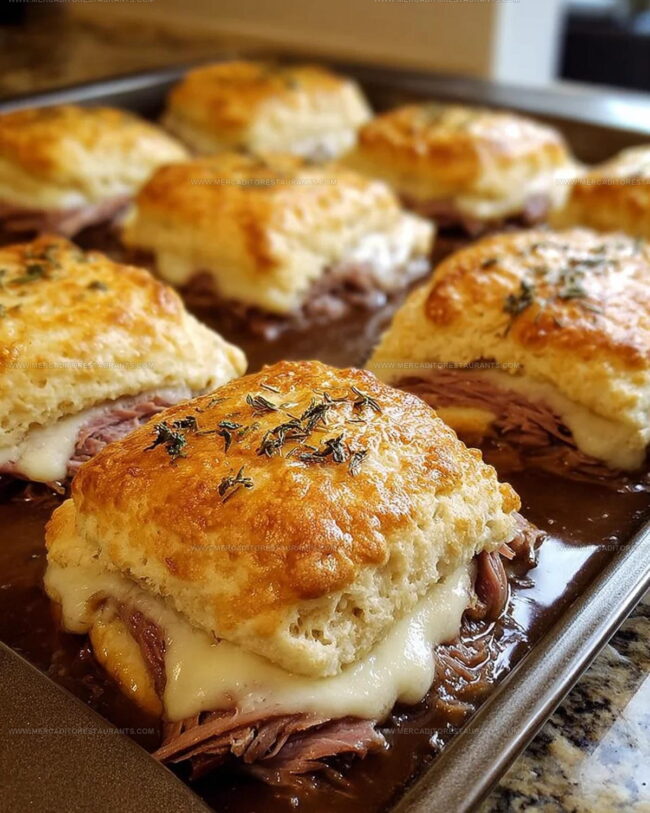 Baked French Dip Biscuits Instructions